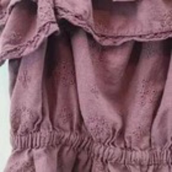 AMERICAN EAGLE Women's Pink Ruffle Cropped Tank Adjustable Straps - Size Small - Picture 4 of 11